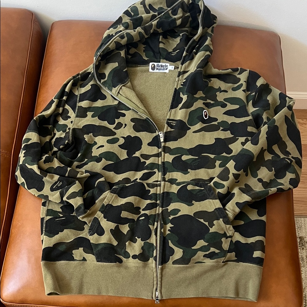 A Bathing Ape Men's Camouflage Zip-Up Hoodie